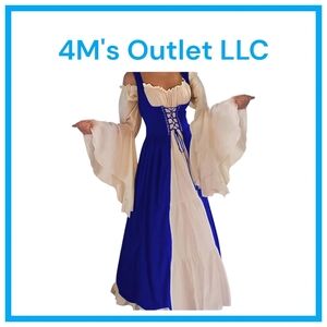 Abaowedding Womens's Medieval Renaissance Costume Cosplay Over Dress